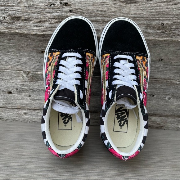Vans Old Skool Rose Animal Print Checkerboard - Picture 10 of 13